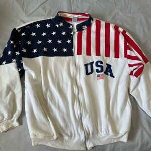 USA Flag Zip-Up sweatshirt